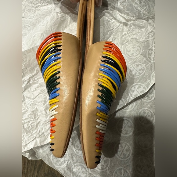 Tory Burch Colorful Striped Women's Mules Sz 8 - Picture 3 of 7